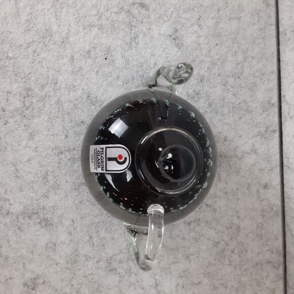 Pilgram Glass USA Made Black Tea Pot Kettle Lantern with Spout/Handle 3 1/2" - Picture 8 of 10